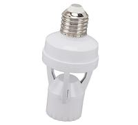 Aramox Zócalo de Luz con Sensor de Movimiento, Adaptador de Zócalo de Bombilla PIR con Rosca ABS E27, Iluminación Activada por Movimiento de Encendido y Apagado Automático para Garaje, Sótano, Porche,