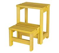 Aranaz Escalera banqueta, Madera de Haya, Amarillo