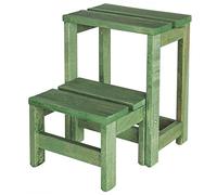 Aranaz Escalera banqueta, Madera de Haya, Verde