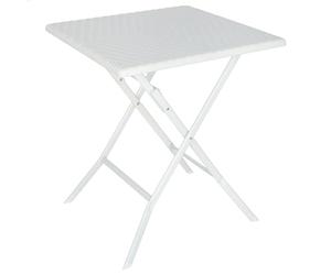ARANAZ S.L. MANUFACTURAS DE LA MADERA Mesa VELADOR Miro Cuadrado Blanco 62x62x73cm, Metal, 62x62x73