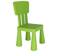 Aranaz | Silla Infantil | Sillas de Escritorio Infantiles | Diseño Moderno | Respaldo Cuadrado | En Plástico Resistente | Uso Interior o Exterior | Ligera | Esquinas Redondeadas | Verde | 31x30x67cm