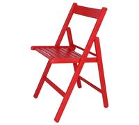 Aranaz | Silla Plegable | Diseño Moderno | Sillas Plegables y Ligeras para Exterior, Jardín o Terraza | Sillón con Reposabrazos y Respaldo | Asiento de Playa | Madera de Haya | Roja | 43 x 47 x 79 cm