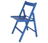 Aranaz | Silla Plegable | Diseño Moderno | Sillas Plegables y Ligeras para Exterior, Jardín o Terraza | Sillón con Reposabrazos y Respaldo | Asiento de Playa | Madera de Haya | Azul | 43 x 47 x 79 cm