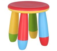 Aranaz | Taburete Infantil de Colorines | Redondo | para Niños | Fabricado en Plástico | Ideal para el Hogar, Cocina, Jardín o Terraza | Resistente | Color Rojo | 20cm (AN) x 15cm (PR) x 26cm (AL)