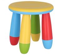 Aranaz | Taburete Infantil de Colorines | Redondo | Para Niños | Fabricado en Plástico | Ideal para el Hogar, Cocina, Jardín o Terraza | Resistente | Color Amarillo | 20cm (AN) x 15cm (PR) x 26cm (AL)