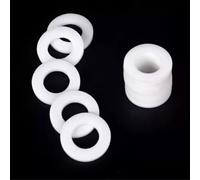 arandela de PTFE, Paquete de 50 juntas de arandela plana de PTFE, varios tamaños, color blanco, for M3-M12(6x10x2mm)