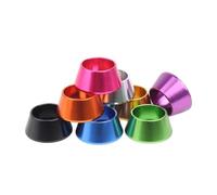 Arandelas de cabeza en forma de copa de aleación de aluminio cónicas de 30 Uds para pernos de tornillo M2 M2.5 M3 M4 M5 M6 M8 juntas de aluminio espaciadores sujetadores(Purple,M5 (30Pcs))