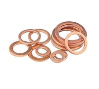Arandelas de cobre, Espaciadores de arandela metal acero inoxidable, junta cobre(M33*42 * 2.0 [12pcs])