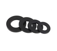 Arandelas de sujeción Arandelas planas de nailon negro, arandelas planas de plástico resistentes a altas temperaturas, M2 M3 M4 M5 M6 M8 M10 M12 M14 M16 M18 M20, 10/50/100 Uds.(M10x20x2-50pcs)