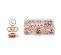 Arandelas planas de cobre M2 M3 M4 M5 M6 M8 M10 M12 M14 M16 M18 M20 M22 M24 latón cobre acero inoxidable aluminio arandelas planas juntas de sellado Kit espaciadores