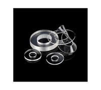 Arandelas planas de PVC 50/100/200 piezas plástico transparente aislante espaciador arandela plana M1.2-M12(Soft,M3*6 * 1(100Pcs))