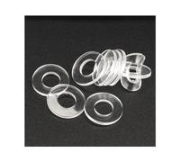 Arandelas planas de PVC Arandela plana aislante transparente plástico 50/100/200 piezas M1.2-M12(M12*20 * 0.5 * 50Pcs)