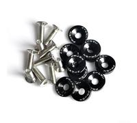 Arandelas y pernos de tornillo de aluminio anodizado M6 deben tener accesorio automático 10pcs (negro)