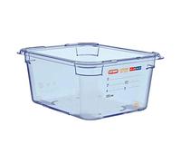 Araven GP585 ABS GN 1/2 contenedor de almacenamiento de alimentos, 150 mm x 325 mm x 265 mm, color azul