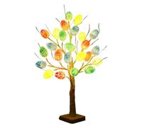 Árbol de huevos de Pascua - Decoración con ramas LED flexibles - Decoración de árbol de Pascua de 60 cm Alimentada por pila y USB - para habitación infantil, noche, chimenea, y