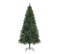 árbol de navidad - árbol navideño artificial iluminado con luces y piñas 210 cm
