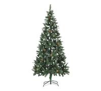 árbol de navidad - árbol navideño artificial iluminado con luces y piñas 210 cm