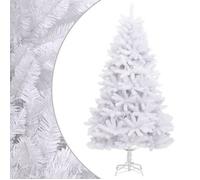 vidaXL Árbol de Navidad artificial, plegable, con soporte, blanco, 270 cm