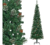 Árbol de Navidad artificial HOMCOM con ramas de 27 cm + soporte plegable verde