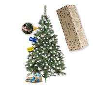 Árbol de Navidad Artificial Pino Diamante nevado 200 cm con piñas SPRINGOS | Pino Diamante realista con nieve artificial y piñas reales, 200 cm de alto, 110 cm de ancho, montaje fácil y soporte incluido