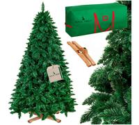 Árbol de Navidad artificial Royal Trees® de 220 cm, con forma de pino y con 817 puntas muy densas. Árbol de abeto de alta calidad, muy realista, que incluye un soporte de madera y una bolsa de almacen