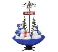 Árbol De Navidad Con Nieve Con Base De Paraguas Pvc Azul 170 Cm Vidaxl