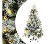 Árbol De Navidad Con Nieve, Luces Led Y Piñas Pvc Y Pe 195 Cm Vidaxl