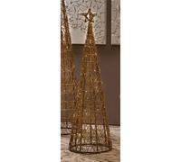 Arbol de navidad conico nat. c/led a pilas 128 cms. 39dx128 cms , NAVIDAD , El mejor complemento para tu hogar.