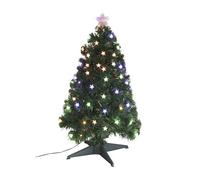 árbol de navidad de fibra óptica con 90 luces led cálido y con estrella