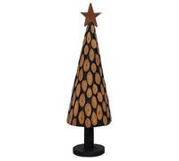 vidaXL Árbol de Navidad con soporte, color marrón, 149 cm, madera maciza de teca