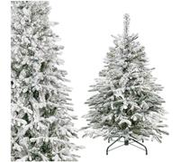 Árbol de Navidad "Smrk DeLuxe", cubierto de nieve, de 120 cm