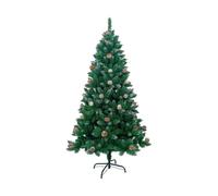 7house Árbol de Navidad Artificial Verde Montreal con Piñas Decorativas y Base Metálica 180cm 7house