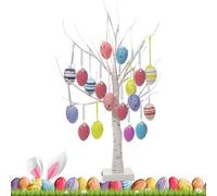 Árbol de Pascua, decoración de ramas flexibles con LED, 60 cm de Pascua alimentados por pila y por USB, para oficina, salón, primavera y