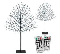 Árbol LED tipo cerezo set de 2 blanco frío 220cm 220 luces