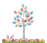 Árbol luminoso de Pascua | Pieza maestra LED con ramas flexibles | Decoración de árbol de Pascua de 60 cm Alimentada por pila y USB | Para la habitación del niño, la noche, la chimenea, las y