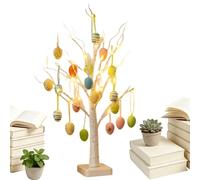 Árbol luminoso de Pascua | Pieza maestra LED con ramas flexibles | Decoración de árbol de Pascua de 60 cm Alimentada por pila y USB - para sala de estar, decoración, chimenea
