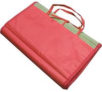ARBUTUS Alfombra de playa Estera de playa, manta de picnic con asa de transporte y compartimento para guardar libros, gafas de sol, protector solar, piscina o jardín (170x60 cm, rojo)