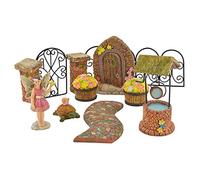 Arcadia Garden Products Pebble Lane - Jardín de Hadas, Resina de Metal