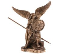 Arcángel Raphael - Figura de bronce con lanza y escudo, colección Veronese