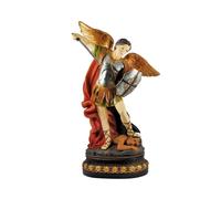 Arcángel San Miguel Figura 60 Cm Protector de la Iglesia Imagen Resina Peana