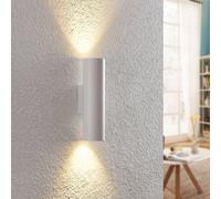 Arcchio Aplique de pared Brinja, blanco, metal, arriba/abajo, GU10