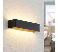 Arcchio Aplique de pared LED Karam, 37 cm, negro, metal, arriba/abajo
