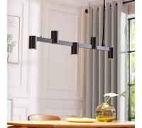 Arcchio Lámpara colgante Brinja, negro, 120 cm, 5 luces, GU10