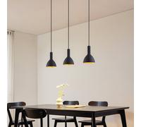 Arcchio Lámpara colgante Cosmina, 3 luces, longitud 90 cm, negro