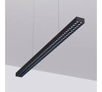 Arcchio lámpara colgante LED de oficina Jolinda, negra, 118cm, arriba/abajo