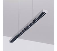 Arcchio lámpara colgante LED de oficina Jolinda, plata, 118cm, arriba/abajo
