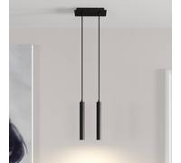 Arcchio lámpara colgante LED Franka, 2 luces, negro, aluminio
