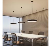 Arcchio lámpara colgante LED Vanida, negro, Ø 60 cm, arriba/abajo