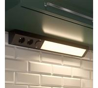 Arcchio Lámpara LED bajo mueble Ovano, 62 cm, negro, aluminio