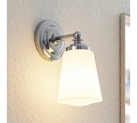 Arcchio Mahdi aplique para baño, cromo, cristal, 11cm, IP44